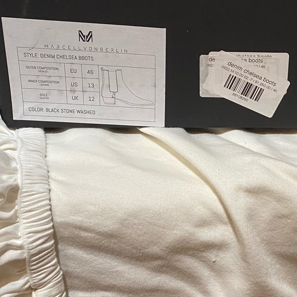 Marcell Von Berlin Men’s Denim Chelsea Boots - Picture 8 of 10